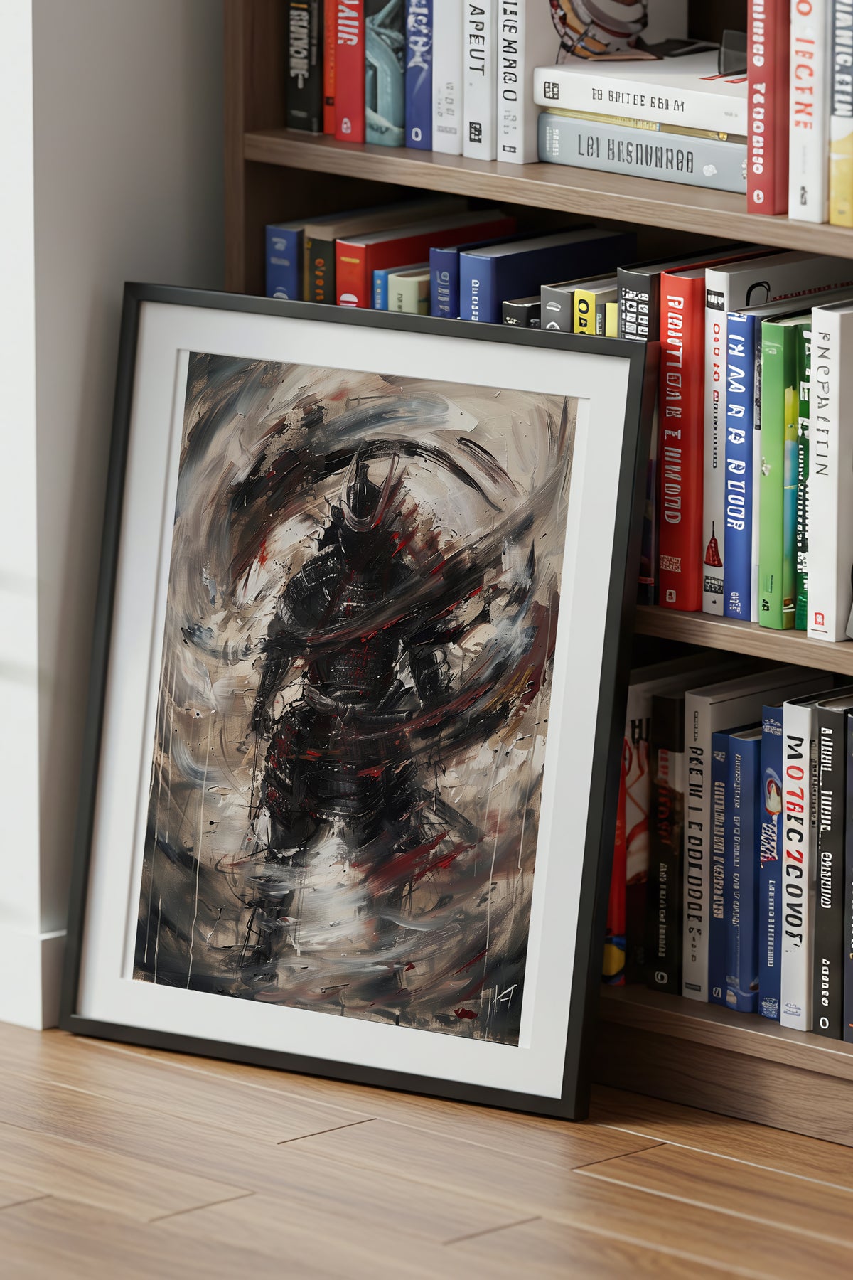 Vortex Samurai Armor Print - Impasto Oil Art Poster | Samurai Legacy