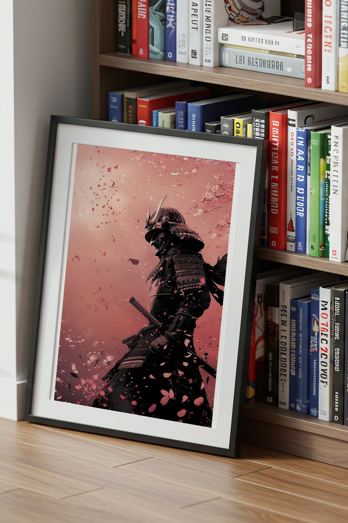 Cherry Blossom Samurai Print - Sakura Petal Pink Poster | Samurai Legacy