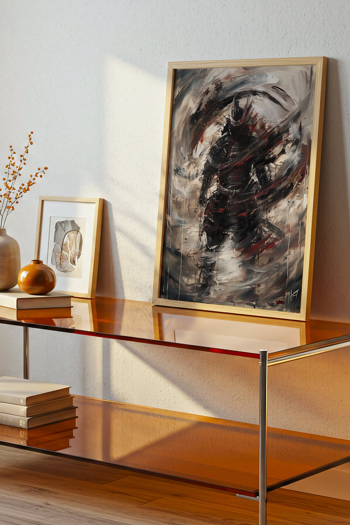 Vortex Samurai Armor Print - Impasto Oil Art Poster | Samurai Legacy