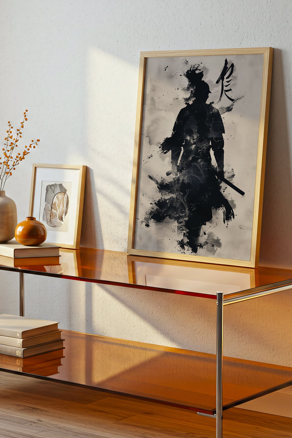 Kanji Calligraphy Samurai Print - Sumi Ink Wash Art | Samurai Legacy