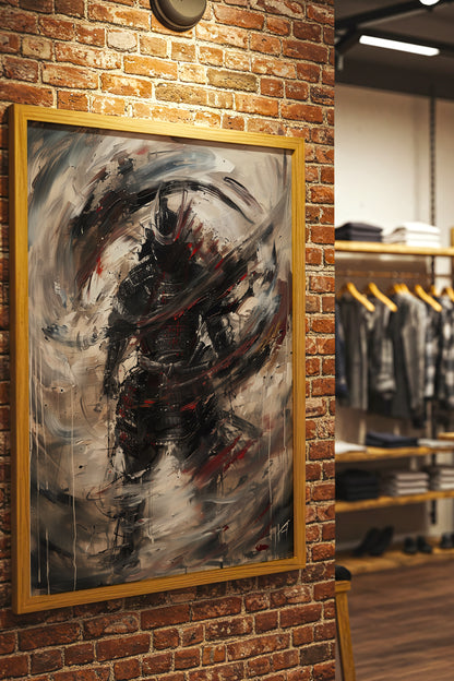 Vortex Samurai Armor Print - Impasto Oil Art Poster | Samurai Legacy