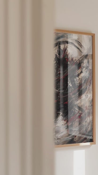 Vortex Samurai Armor Print - Impasto Oil Art Poster | Samurai Legacy