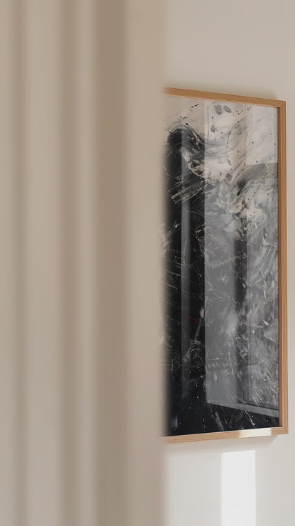 Silver Wash Samurai Profile Print - Charcoal Poster | Samurai Legacy
